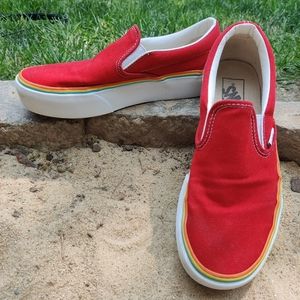 Vans Classic Slip-on Rainbow Platform 8.5